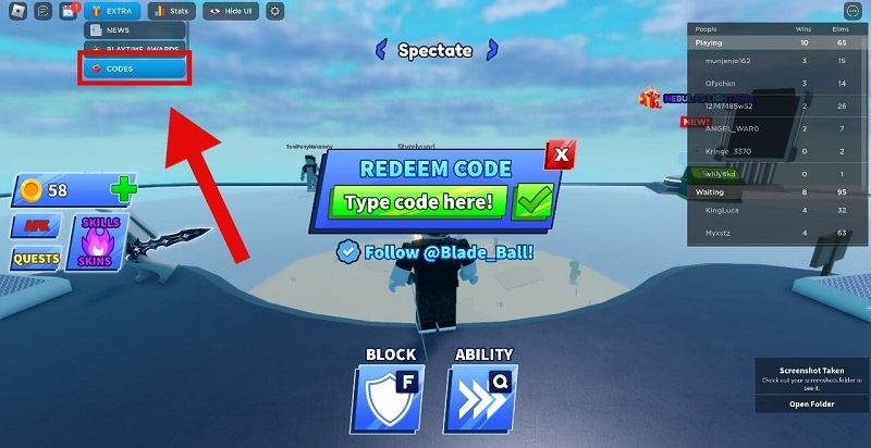 Cách nhận thêm code Blade Ball Roblox update mới nhất